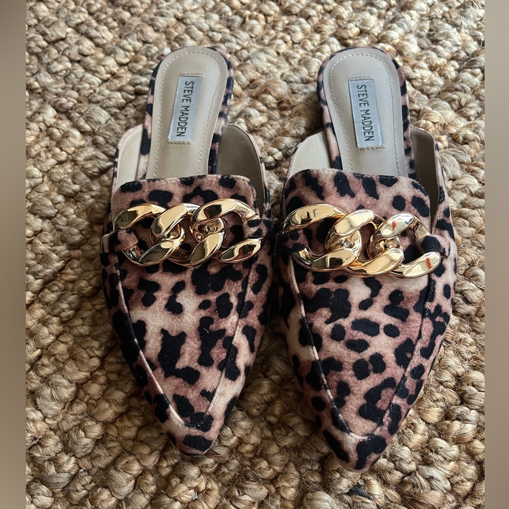 Steve Madden Leopard Mules